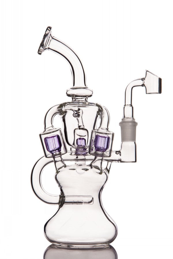 hookahs beaker bong Straight Tube Dab Oil Rigs Water Pipes Freezable Tall Glass Bongs Waterpipe helix perc spiral percolator