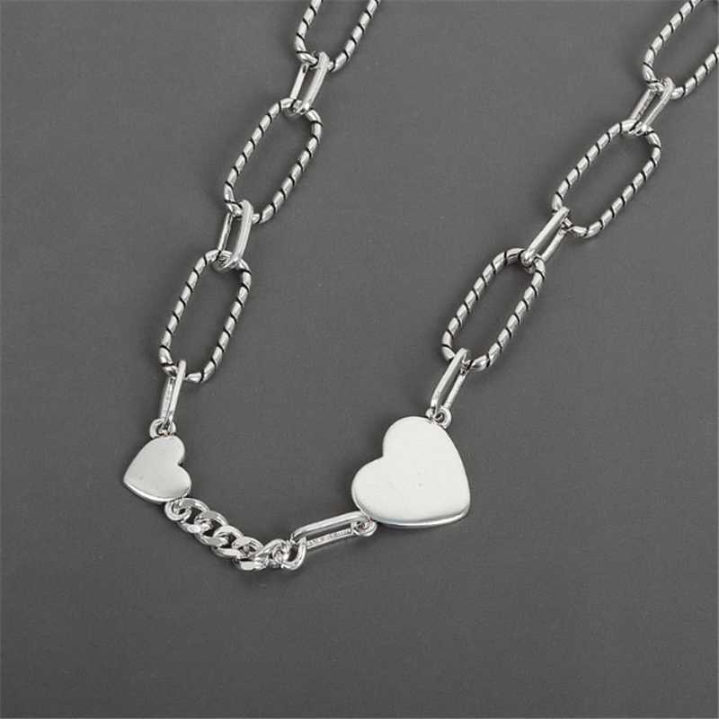 Pendant Necklaces Vintage Choker Collarbone Chain Personality Hyperbole Necklace For Women Heart Antique Gothic Jewelry Gift