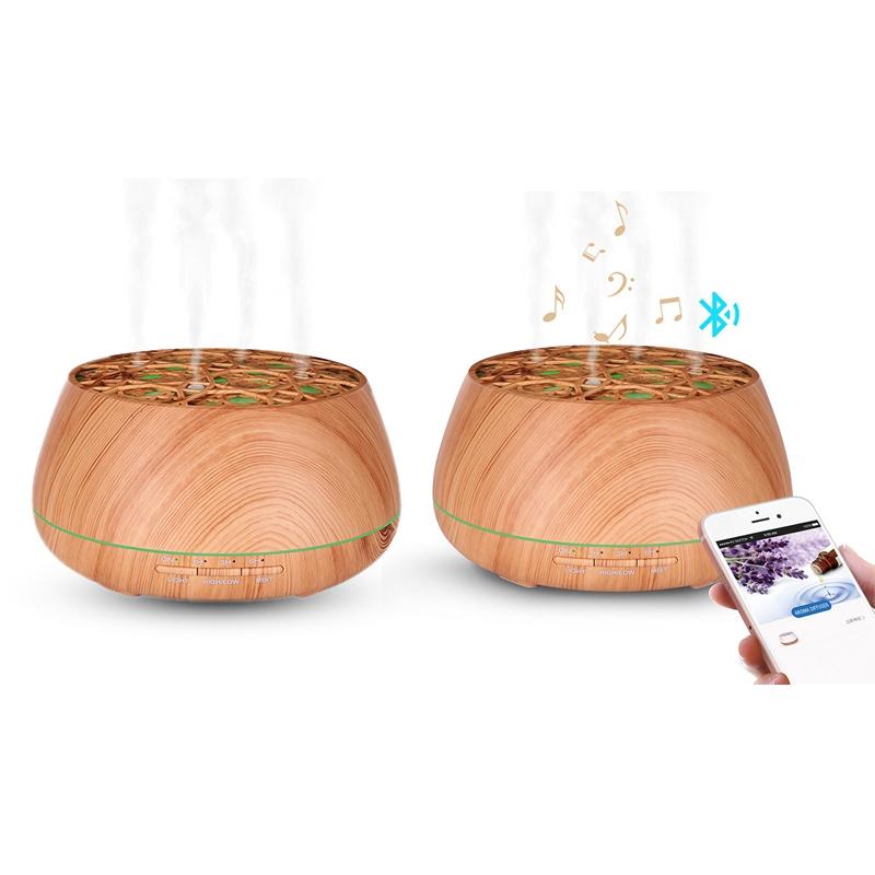 Humidifiers Essential Oil Diffuser With Speaker, 400Ml Aroma Cool Mist Ultrasonic Humidifier For Baby Room Yoga Spa