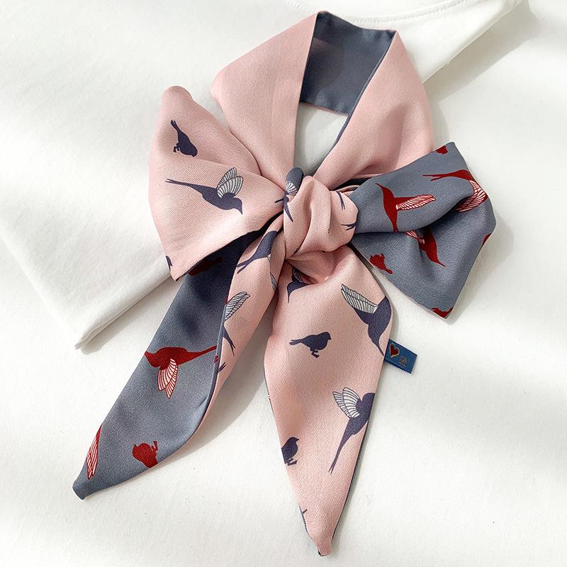 Scarves 2021 Brand Shawls Bag Scarf Print Fashion Women Silk Small Female Hair Handbag Hijab Bandana Pashmina Foulard Femme