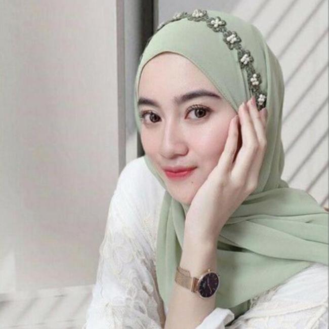 Scarves Long Plain Chiffon Hijab Women Lace Hijabs Wrap Muslim Scarf Turbanet Headscarf 10pc-lot