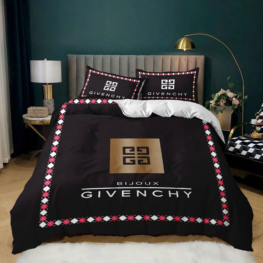 Luxury design letter printing textile bedding set of 3 pieces king size, modern style, holiday gift-hotel-, 1 quilt cover + 2 pillowcases