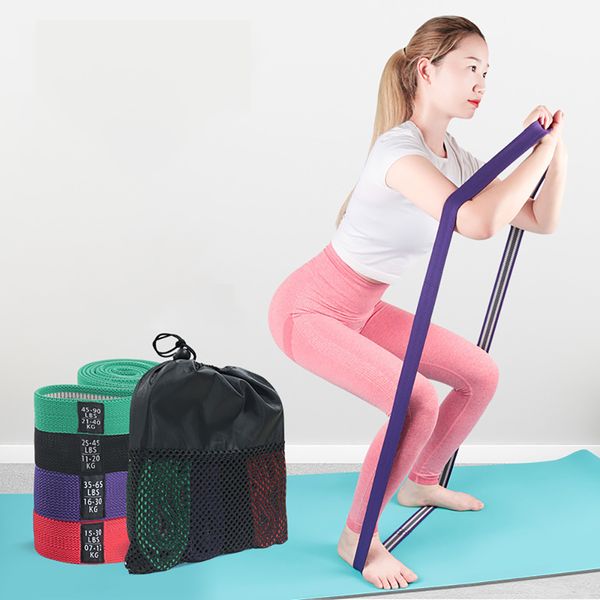 Yoga Gym Fitness Equipment Long Resistance Bands Elastic Bands For Pullup Assist Stretching Training Booty Hip workout Home