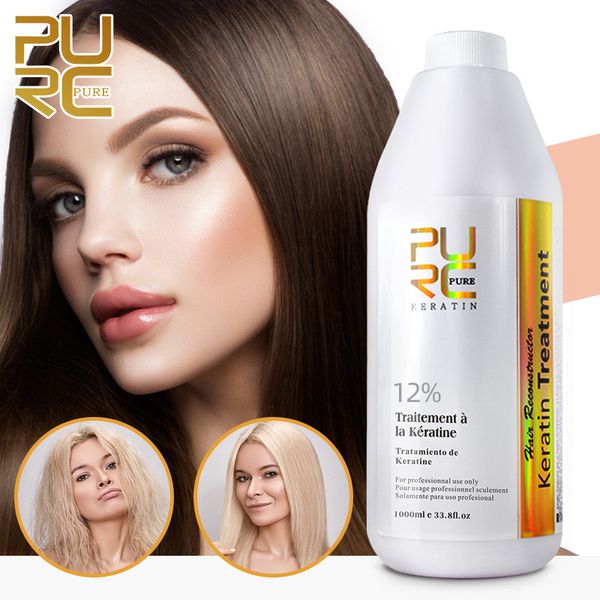 PURC 12% Brazilian Keratin Treatment Straightening Keratins For Deep Curly Repair Hair Treatments Salon Product