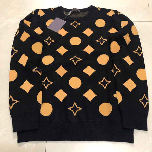 Men Sweaters Autumn Winter Casual Long Sleeve Henry Sweater Fashion Embroidery Letter Pattern Tops High Quality Mens Clothing