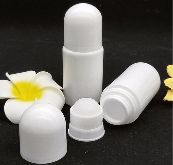 50ml Empty Roll on Deodorant Bottle container Craft homemade professiona Bottles White
