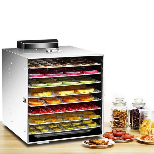 8 Layers 220V-110V Fruit Dryer Household Bean Dissolving Pet Food Dehydration Air Drying Machine