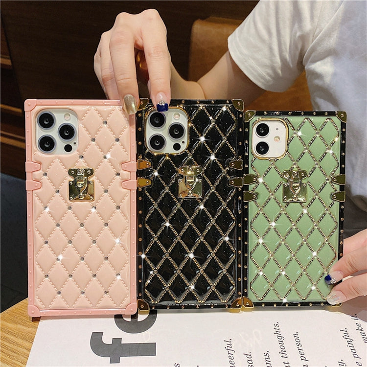 For iPhone 14Plus Electroplated Cases 14 13 12 11 Pro Max Xs Xr 7 8 Plus Luxury Designer Diamond Fashion Glitter Square Shockproof Phone Case