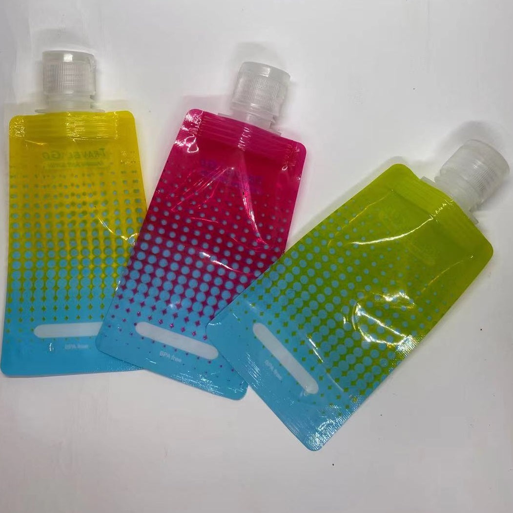 Small travel liquid bottle bag hand detergent foam soap dispenser packaging bags for shampoo custom printed plastic spout pouch