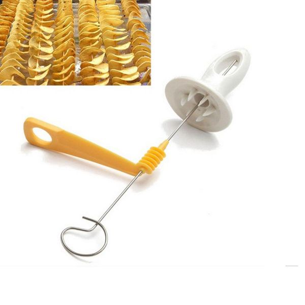 kitchen tool string Rotate Potato Slicer Stainless Steel +Plastic Twisted Potato Slice Cutter Spiral DIY Manual Creative