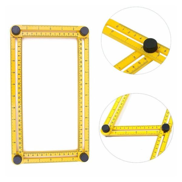 ruler set hand tool Practical Four Folding Plastic Metric Scale Multifunctional Measuring tools Top Sale multi angle ruler