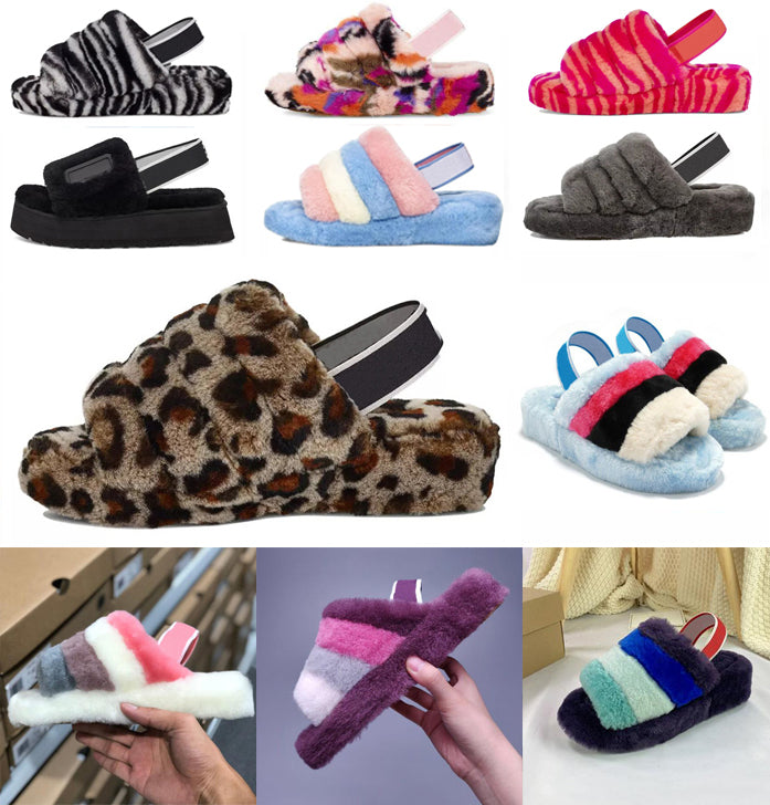 2022 Australia Women fluff yeah slide Furry Slippers Slipper Australian infants casual shoes womens Luxury Sandals 35-44