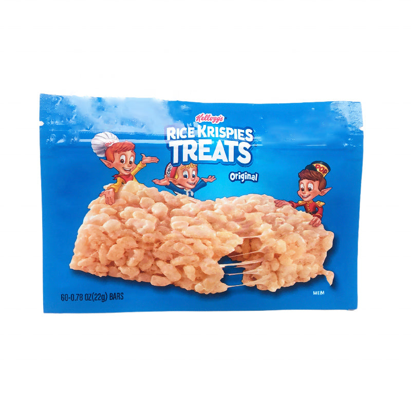 Empty Edible Rice Krispies Package Mylar Bags Sour Treats Edibles Packaging Vape Bag Smell Proof Zipper Full Color Printed Poly Resealable Packege