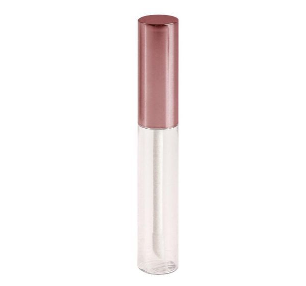 2021 1pc 10ml Empty Round Lip Gloss Tube with Wand Applicator Refillable Plastic Lipstick Lip Balm Bottles Vials DIY Container New