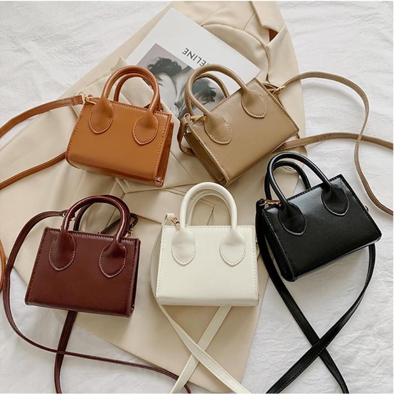 Card Holders Mini Purse PU Leather Square Bag Retro Crossbody Bags For Women Shoulder 50LD