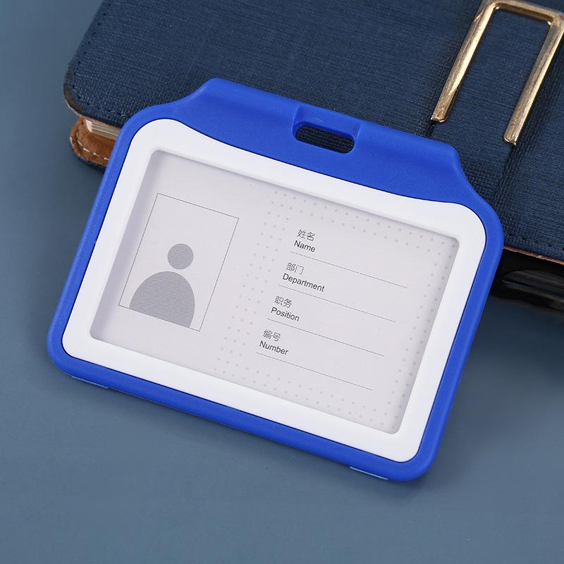Card Holders Women Men Business Holder Plastic Solid Candy Color Bank ID Badge Child Bus Cover Case