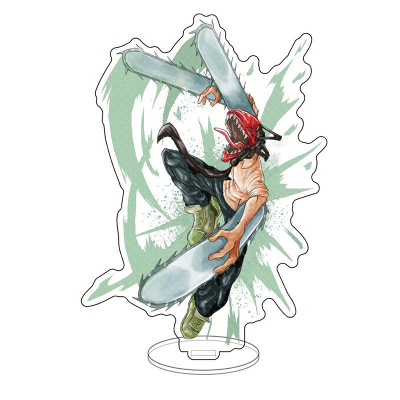 Keychains Anime Chainsaw Man Acrylic Figure Standing Card Power Himeno Keychain BL Model Plate Desk Decor Sign Gift