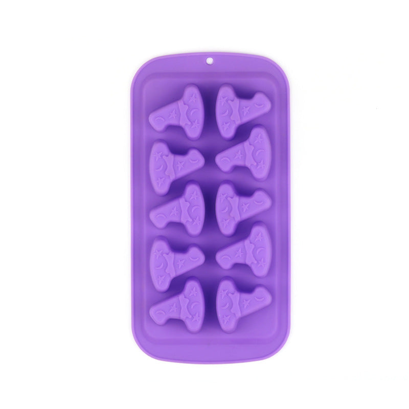 Halloween Cake Moulds Silicone Mold Witch Hats Shape Silicon Mould Candy Molds Ice Bake Tool Pink Brown 10 Holes 1221525