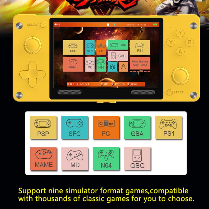 Portable Game Players A380 4.0 Inch IPS HD Screen Retro Video Gaming Console Gamemax Open Source System Handheld Classic
