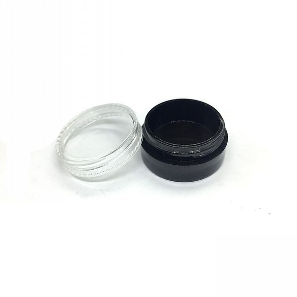 1ML Plastic Empty Jar Clear Cap White Black Bottle 1Gram Mini Pot Acrylic Cosmetic Eyeshadow Lip Balm Sample Bottle Nail Art Piece