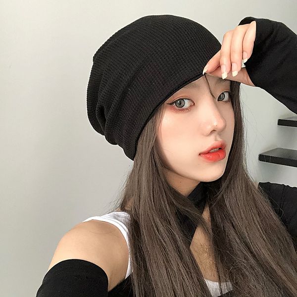 Moon Hat Female Summer and Korean Version Fashion Versatile Wool Pullover Baotou Cold Knitting Pile Male