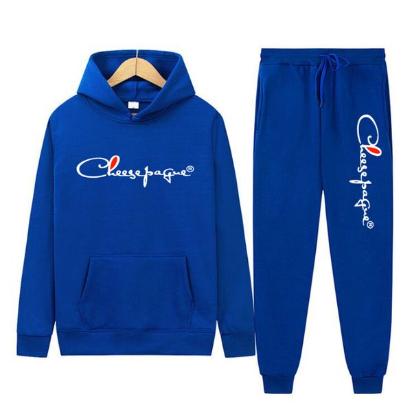 Men&#039;s Tracksuits Cotton Spot Hoodie Brand letter printing Sportswear Spring Clothing Streetwear Hip Hop Two Piece Set S-3XL
