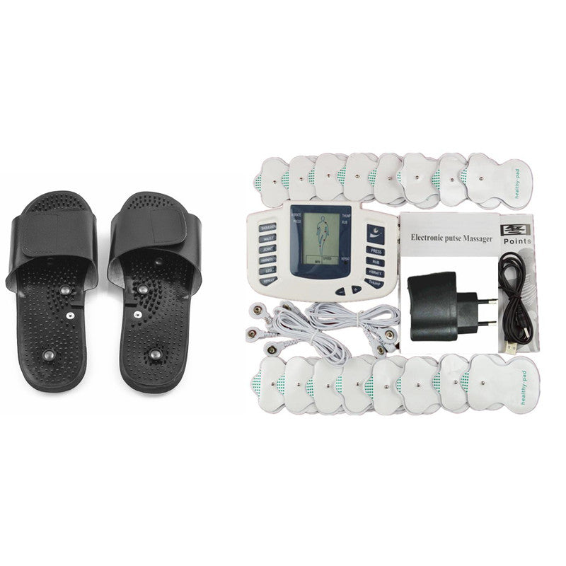 Health Care Gadgets Electric Shock Therapy Machine Estim Electro Stimulation Slipper Pads Electronic Full Body Massager Set for Family JR309