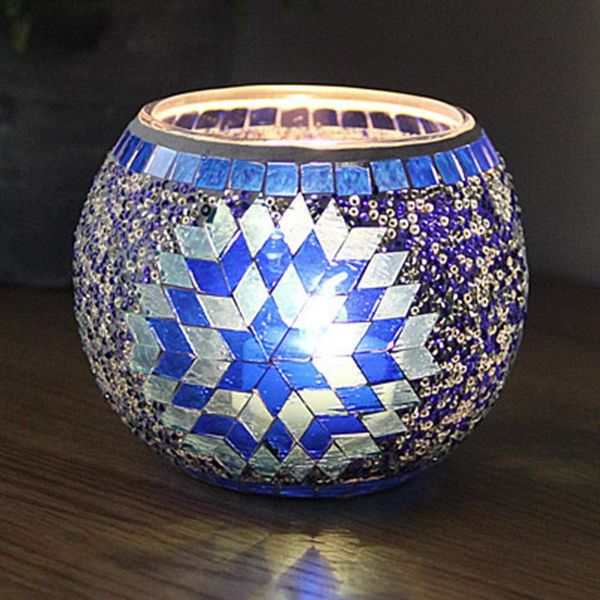 Candle Holders Holder Handmade Mosaic Romantic Candlelight Dinner Wedding Party Lamp Home Decoration Candelabra