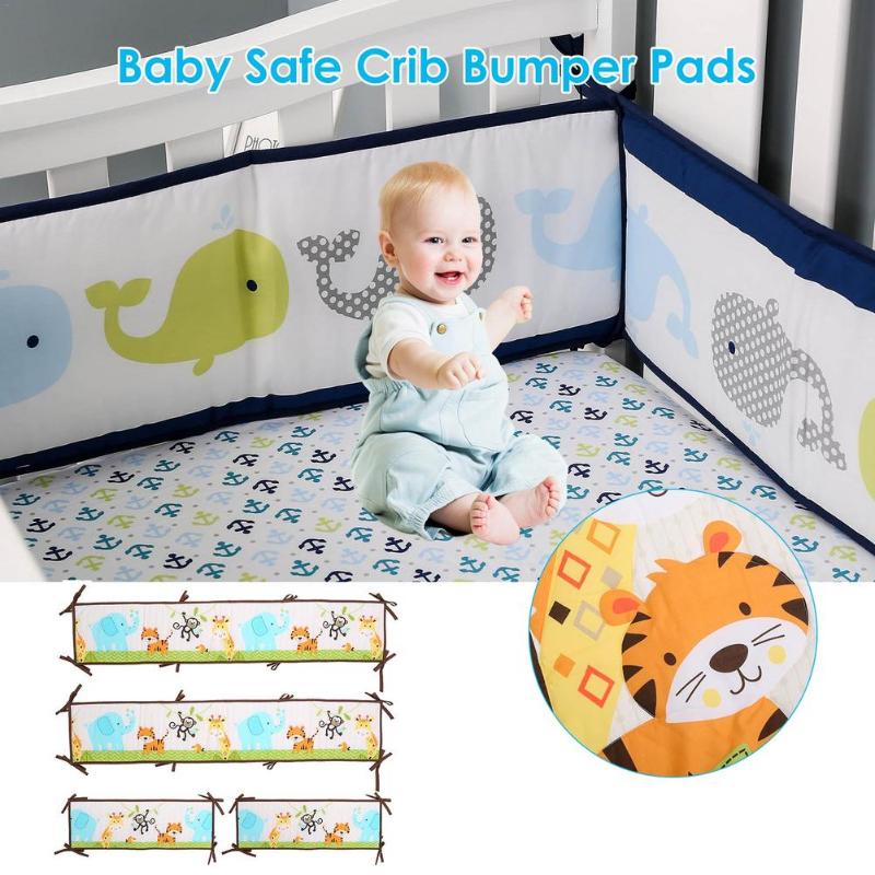 Bedding Sets 4PCS Baby Crib Liners Soft Bed Cushion Protective Pad For Infant Linings Cushions Born Pads