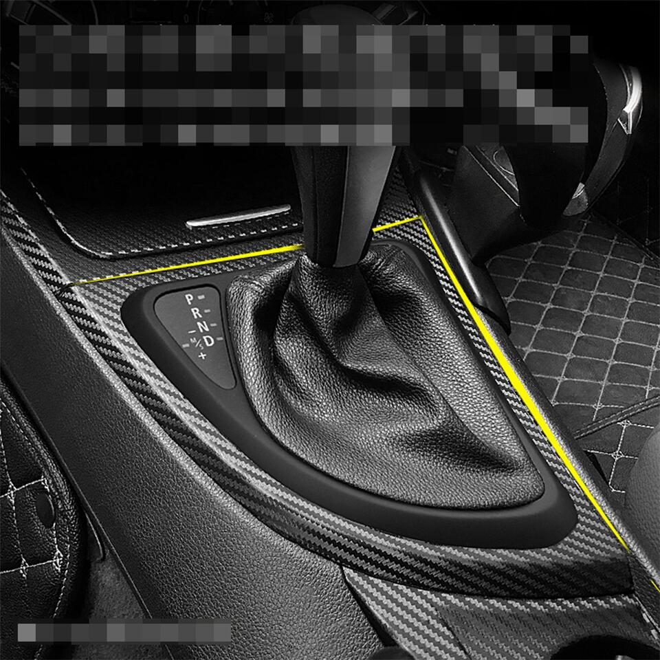 For BMW 1 Series E81 E87 2006-2011 Interior Central Control instrument Panel Handle Carbon Fiber Sticker Decals Car styling Accessorie