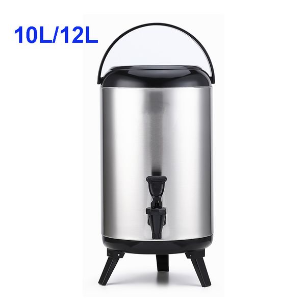 10L-12L Milk Tea Barrel Bubble tea Heat preservation Bucket Stainless steel Insulated Beverage Dispenser