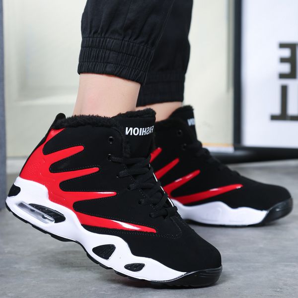 Sports Men&#039;s Cotton Waterproof Plush Warm Students Thickened Winter Youth Fashion Shoes