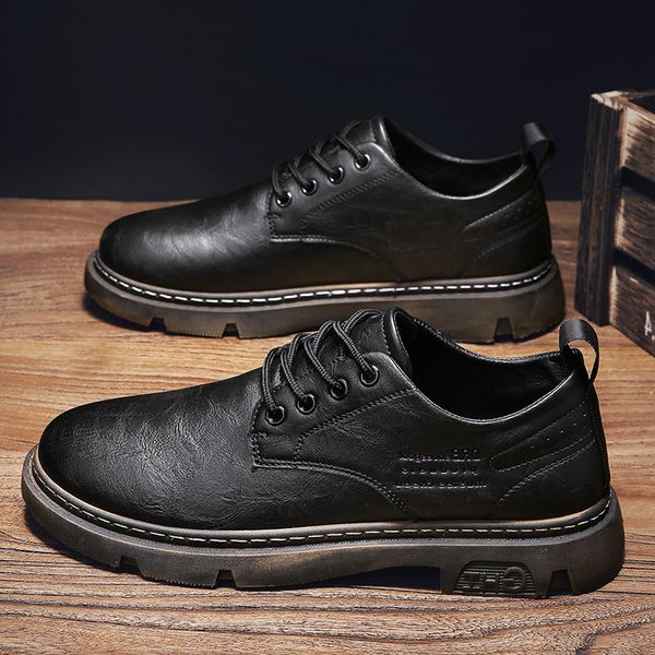 Shoes 2021 Winter New Men&#039;s Casual Leather Plush Cotton Sportswear Waterproof Labor Protection Work