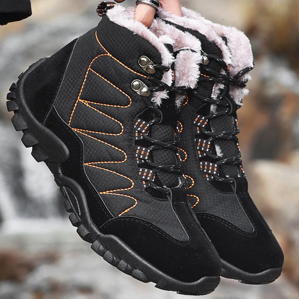 Snow Winter Plush Thickened Warm Shoes Northeast Outdoor High Top Men&#039;s Waterproof Cotton Anti Slip Boots