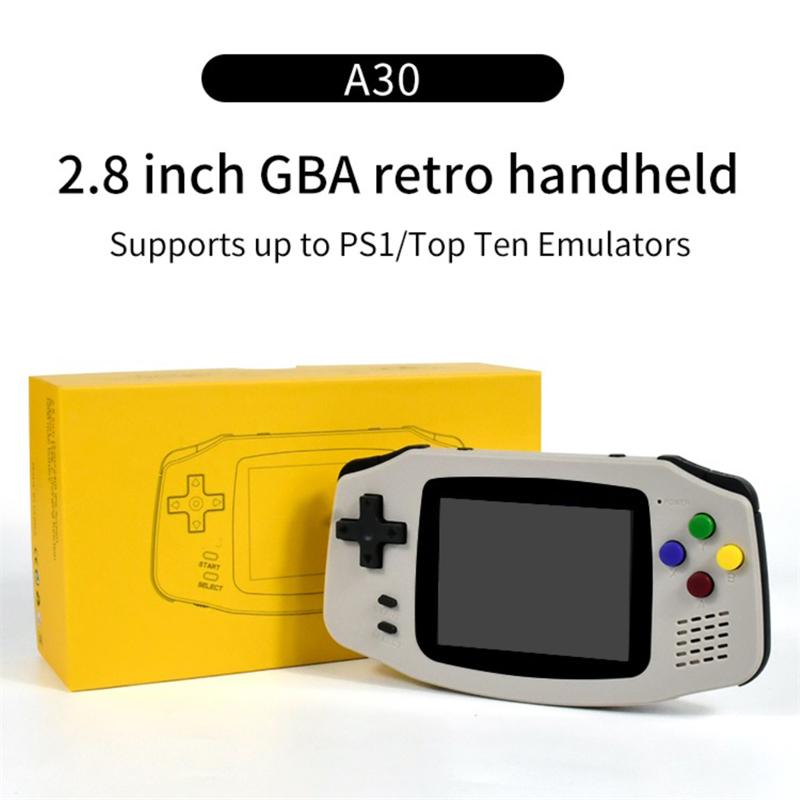 Portable Game Players POWKIDDY A30 Handheld Console 2.8 Inch IPS HD Screen Built-in 4000+ Games Support Add ROM Kids Gifts