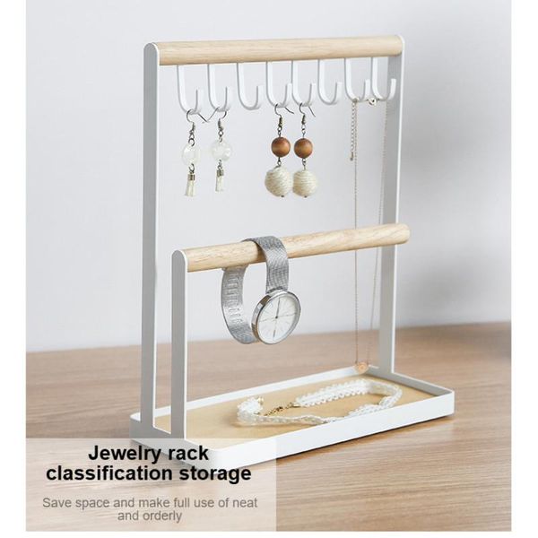 Other Home Decor Jewelry Storage Rack Earrings Bracelet Organizer Hanging Shelf Display Holder Necklace Watch Stud Stand Holders