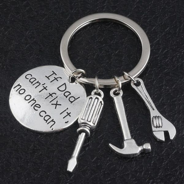 If Dad Can&#039;t Fix It No One Can Hand Tools Keychain Daddy Key Rings Father Key Chain Accessories 200pcs OOA5020
