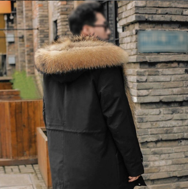 Winter Down Jackets Men Parkas Real Wolf Fur Women Thick Warm Coats Hooded Windproof Waterproof Outerwear