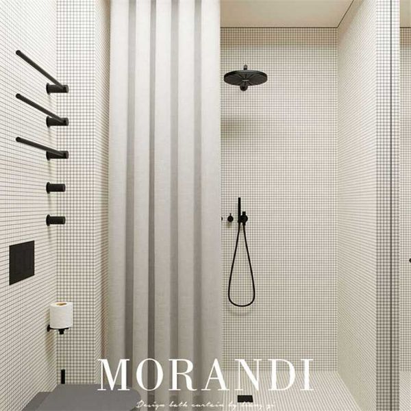 not in-Roman Hole Shower Curtain Bathroom Bathtub Partition Quality Waterproof Mildew Proof Fabric Thicken Curtains Home Decor 211115