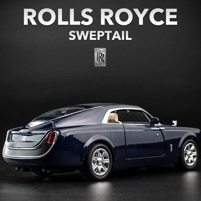 Rolls Royce sweptail alloy metal die-casting toy car, car model, analog lighting and sound, collectibles, children&#039;s gifts, 1 - 24
