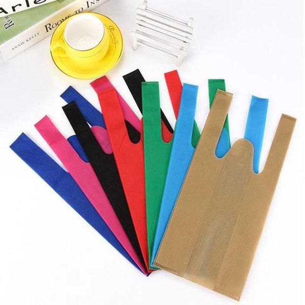 Reusable Shopping Bag Candy Color Non-Woven Fabric Bags Folding Shopping Bag For promotion-Gift-shoes-Chrismas Grocery Bags Shop