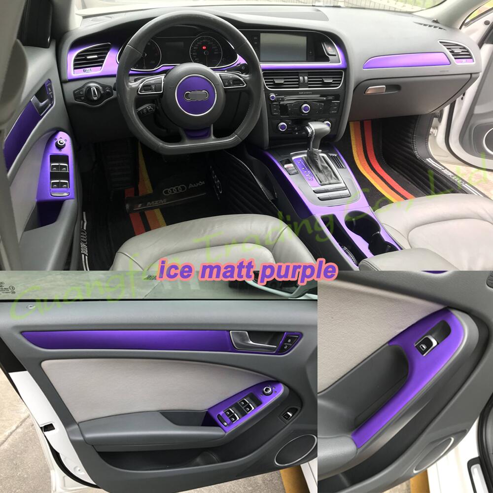 Interior Central Control Panel Door Handle 3D 5D Carbon Fiber Stickers Decals Car-styling Cover Parts Products Accessories For Audi A4 B8 Year 2009-