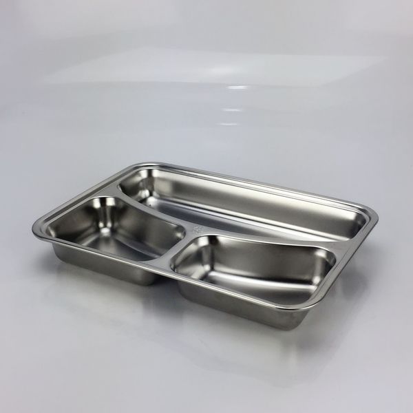 Stainless Steel Divided Plates Kids Toddlers Babies Tray, BPA Free Camping Dishes, Compact Serving Platter, Dinner Snack, 3 or 4 or 5 Compar