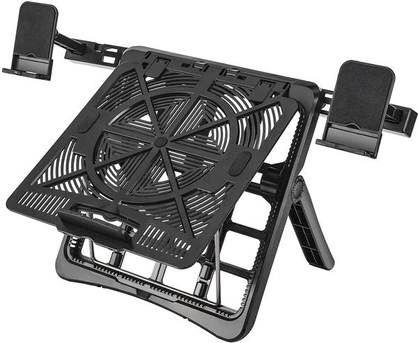 Laptop Riser, Easy to Stand Multi-Angle Portable Laptop Stand with Heat-Vent and Removable Mobile Phone Holder Support up to 22 Lbs