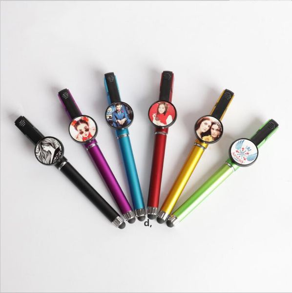 Multipurpose Gel Pen DIY Sublimation Pencil with Mobile Phone Stand Holder Can Touch Phones Ipad Screen Pens RRB13405