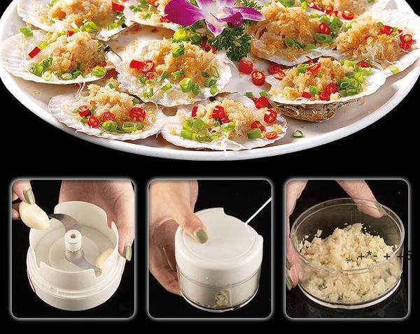 Kitchen Tools Garlic Pressers Vegetable Fruit Twist Shredder Multi-function High Speedy Manual Meat Grinder Chopper Onion Slicer RRF13492