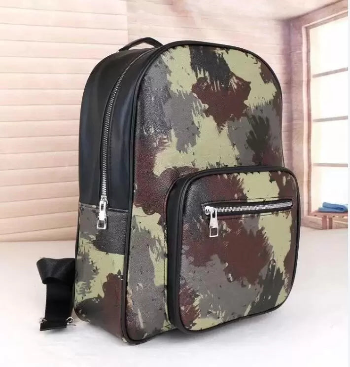 YQ luxury bag woman Men&#039;s Camouflage Backpacks Designers School Bags PU Leather Outdoors Sports Travel Back Packs Big size Students Bag Large C
