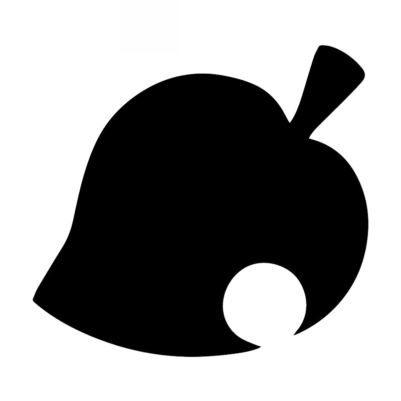 Car Sticker Animal Crossing Leaves Funny Rear Windshield Decal Car Sticker Accessories Waterproof Black-White,16cm*15cm