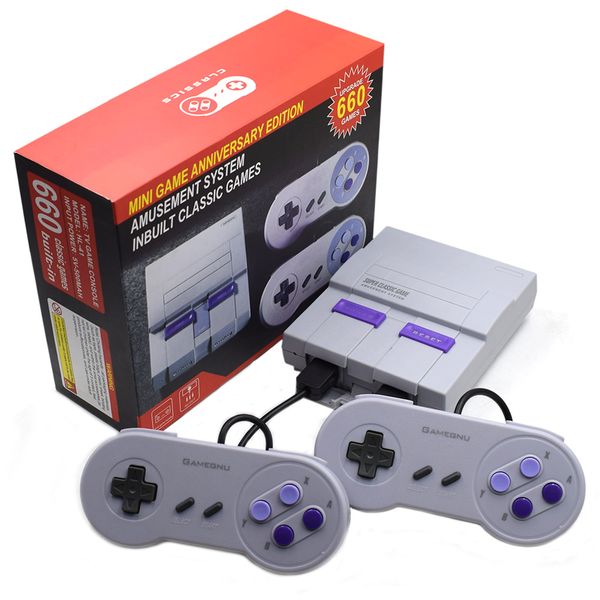 SFC Super Classic TV Handheld Mini Portable Game Players Consoles Entertainment System For 660 NES SNES Games Console by sea shipping