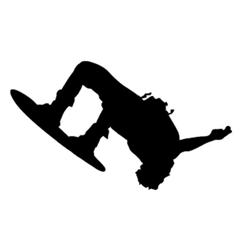 15.1CM*8.7CM Fashion Snowboarder Extreme Sport Black-Silver Decor Decal Vinyl Car Sticker Silhouette